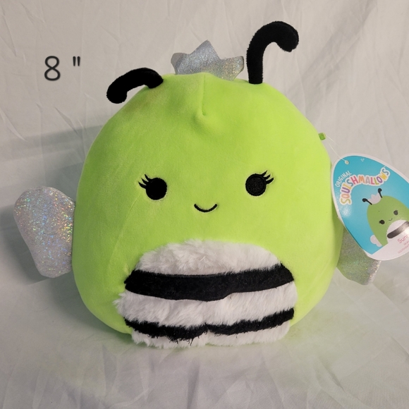Squishmallows Toys Nwt 8 Sunny The Blacklight Bee Squishmallow